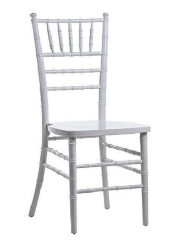Rental store for CHAIR, WHITE CHIAVARI NO PAD in Cary NC