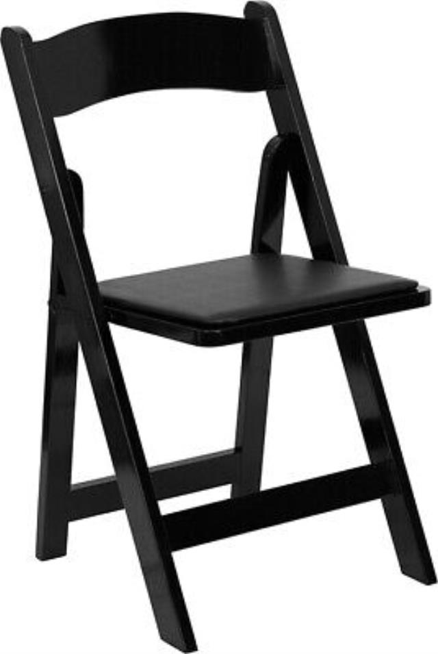Rental store for CHAIR, BLACK WITH PADDED SEAT in Cary NC