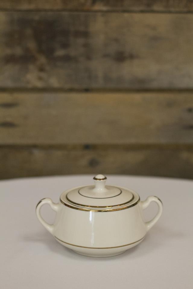 Rental store for IVORY W GOLD SUGAR BOWL in Cary NC